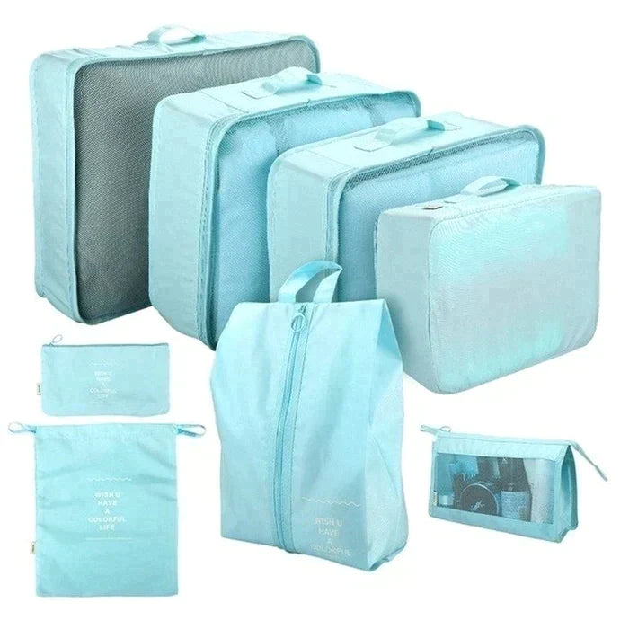 KIT 8 Waterproof Travel Organizer Bags 