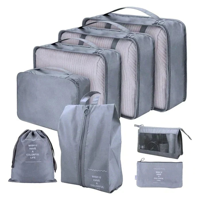 KIT 8 Waterproof Travel Organizer Bags 