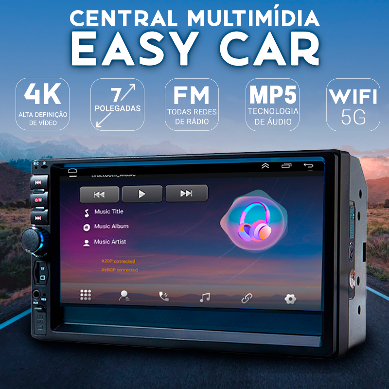 Universal Multimedia Central 7 Inches Wifi Gps Mp5 Bluetooth - EasyCar 